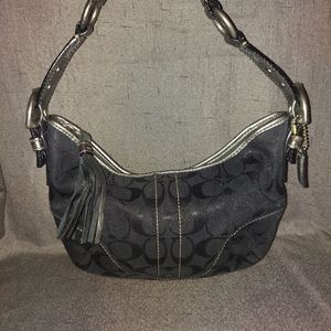 Coach lurex mini hobo bag